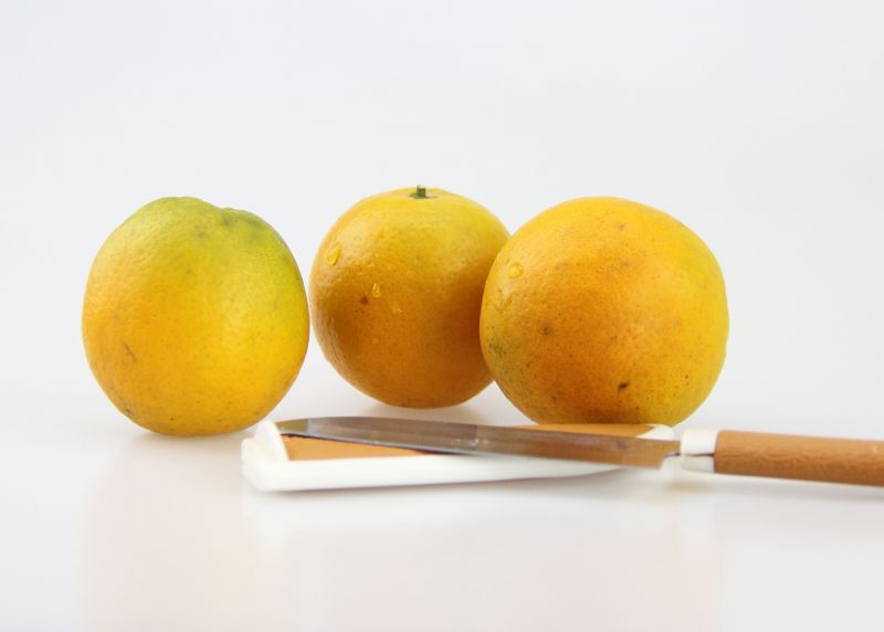 橙子和水果刀
